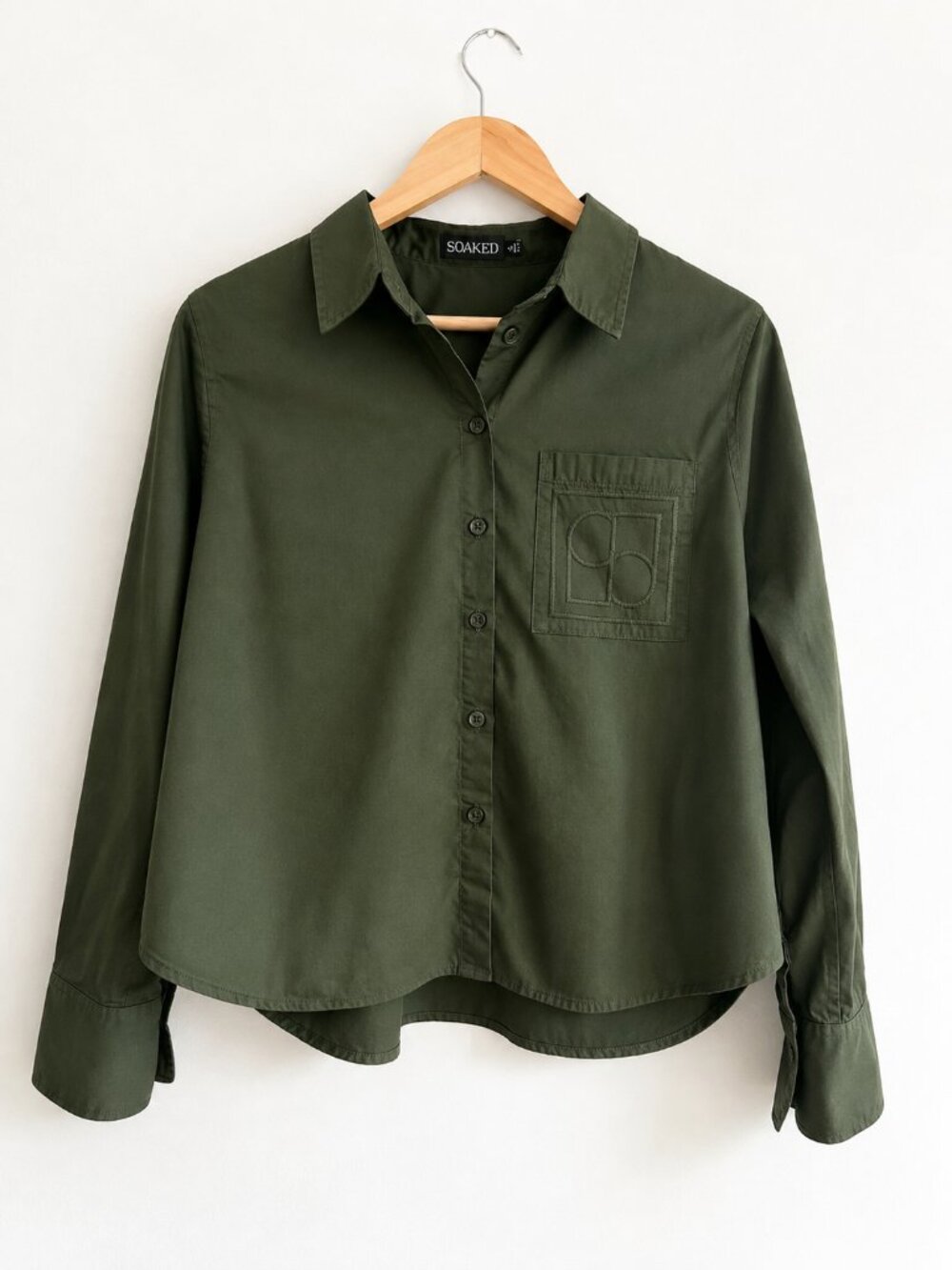 Soaked in Luxury Moss Green Shirt – Size M